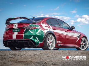 Alfa Romeo Giulia Quadrifoglio GTAm Conversion Kit by PariS'5 GaraGe - Center Exit Performance Exhaust 
